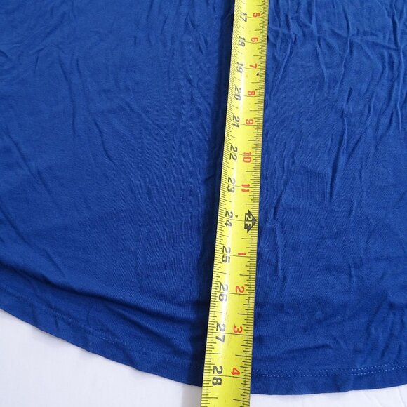 Cyrus Cold Shoulder Grommet Trim Knit Top Blue Women Size L Casual Work - Picture 7 of 8